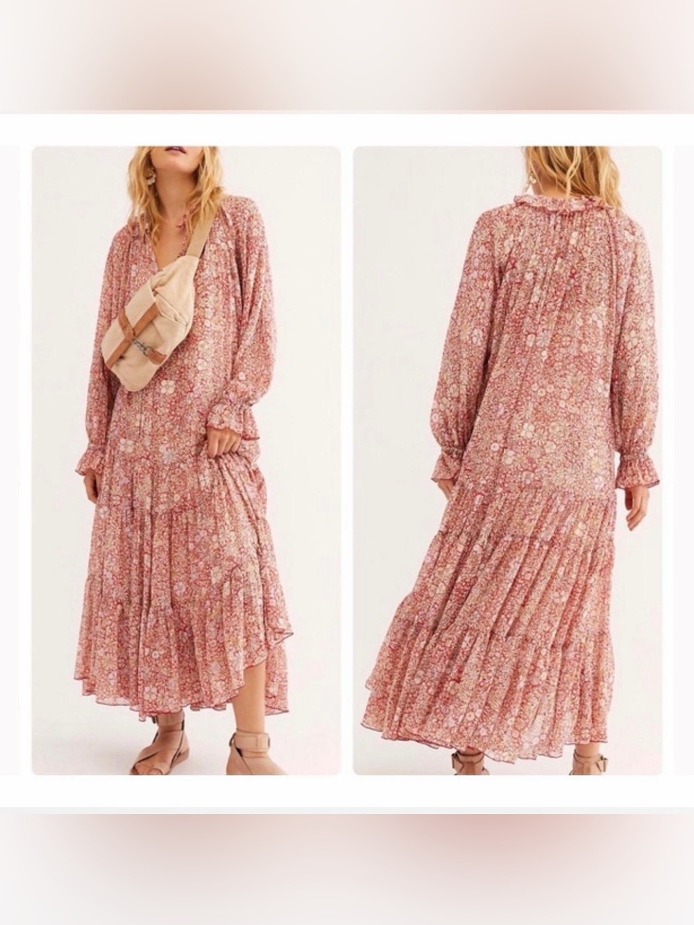 Free people feeling groovy floral maxi dress